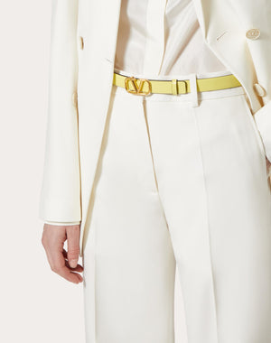 Cintura Reversibile Vlogo Signature In Vitello Lucido 20 Mm