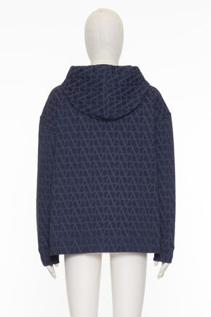 Felpa In Cotone Con Cappuccio, Zip E Stampa Toile Iconographe