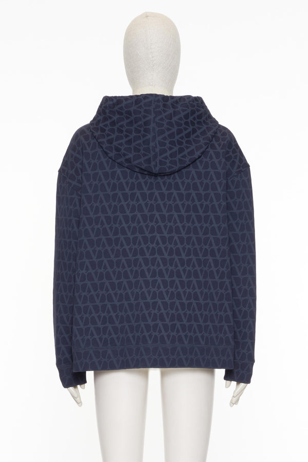 Felpa In Cotone Con Cappuccio, Zip E Stampa Toile Iconographe