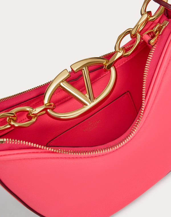 Mini Hobo Vlogo Moon Bag In Nappa Con Catena