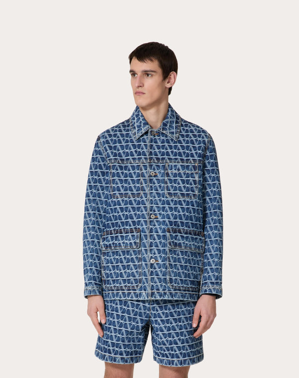 Giacca In Denim Con Motivo Toile Iconographe