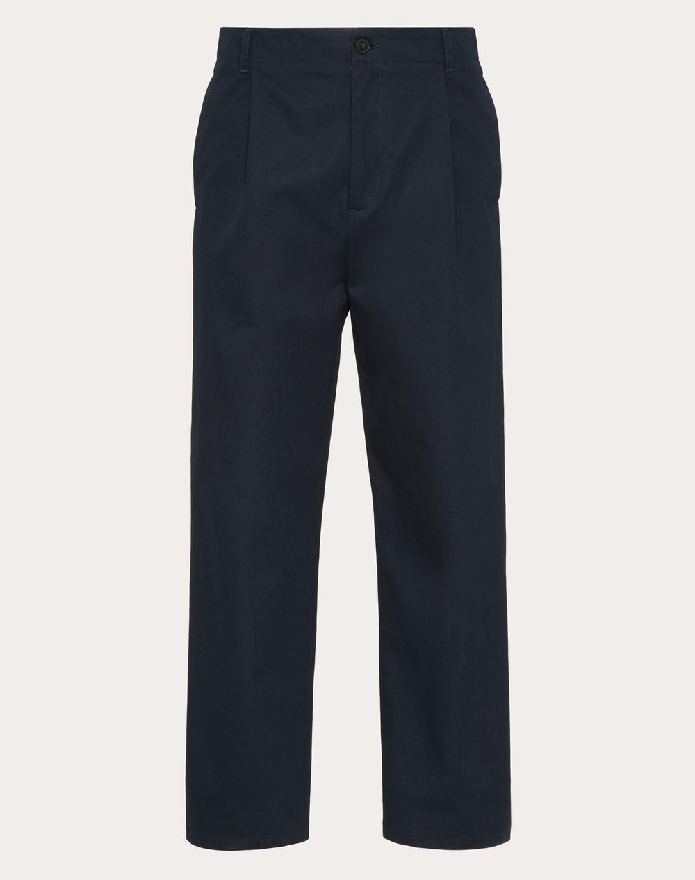 Pantalone In Gabardina Di Cotone Con Etichetta Maison Valentino