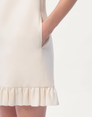 Abito Corto In Crepe Couture 