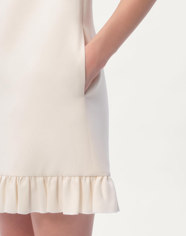 Abito Corto In Crepe Couture 