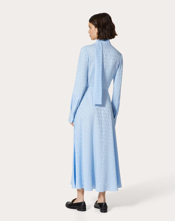 Abito Midi In Silk Jacquard Toile Iconographe 