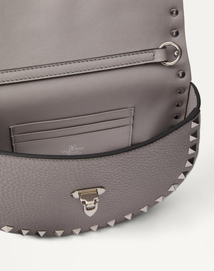 Mini Borsa A Tracolla Rockstud In Vitello Granato