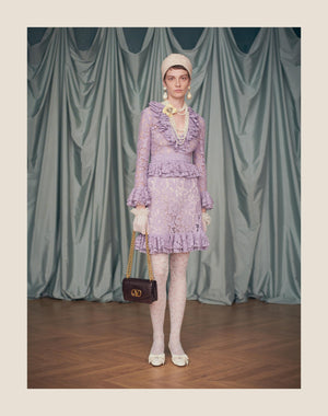 Abito Corto In Heavy Lace