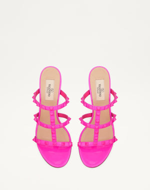 Sandalo Slider Rockstud In Vernice 60Mm