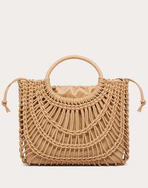 Borsa Shopping Valentino Garavani Allknots In Pelle Intrecciata 