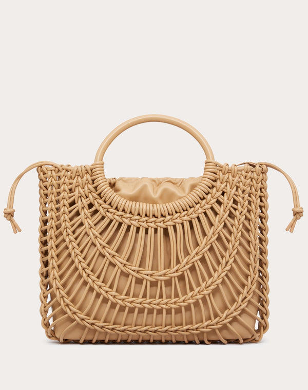 Borsa Shopping Valentino Garavani Allknots In Pelle Intrecciata 