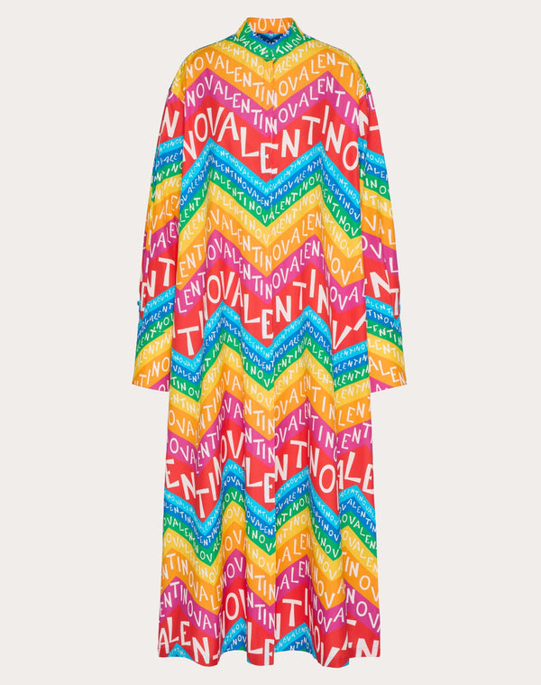 Abito Midi In Popeline Valentino Chevron24 