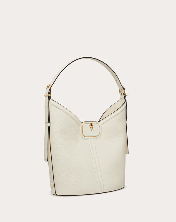 Borsa Hobo Vlogo Leather In Vitello Granato