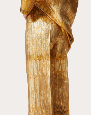 Pantaloni In Broccato Valentino Golden Wings 