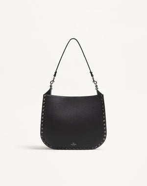 Borsa Hobo Valentino Garavani Rockstud In Vitello Granato 