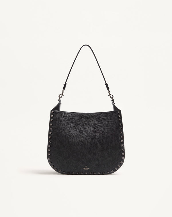 Borsa Hobo Valentino Garavani Rockstud In Vitello Granato 