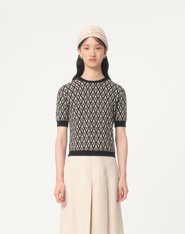 Maglia In Lana Jacquard Toute La V 