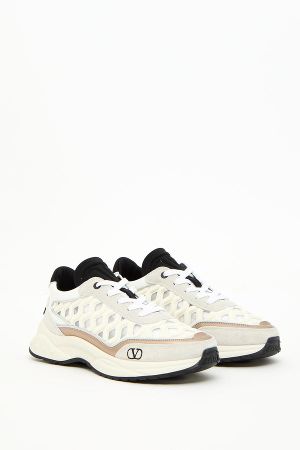 SNEAKER READY GO RUNNER IN TESSUTO E PELLE