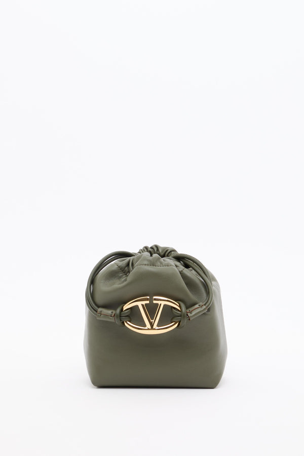 MINI BORSA A SACCHETTO VLOGO POUF IN NAPPA