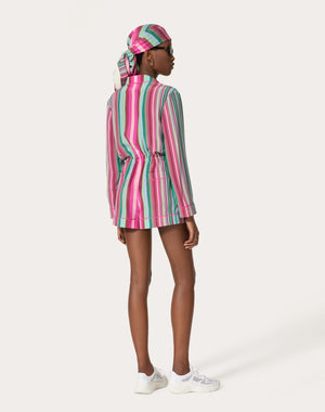 Tuta In Crepe De Chine Valentino Stripes 75 