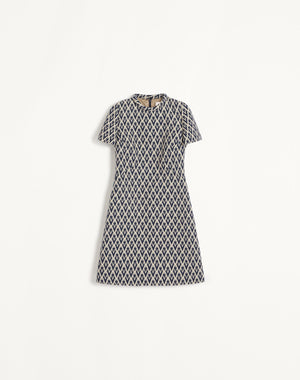 Abito Corto In Jacquard Toute La V 