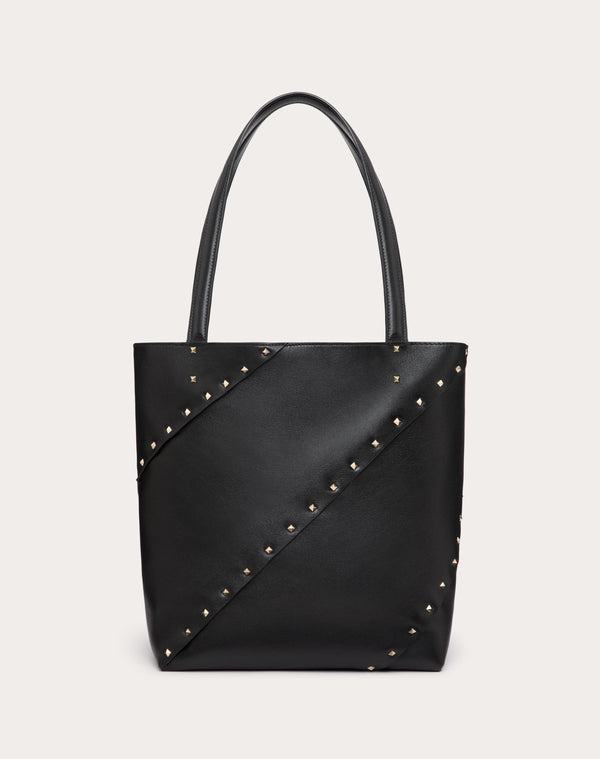 Borsa Shopping Valentino Garavani Valentino Garavani Rockstud Wispy In Vitello 