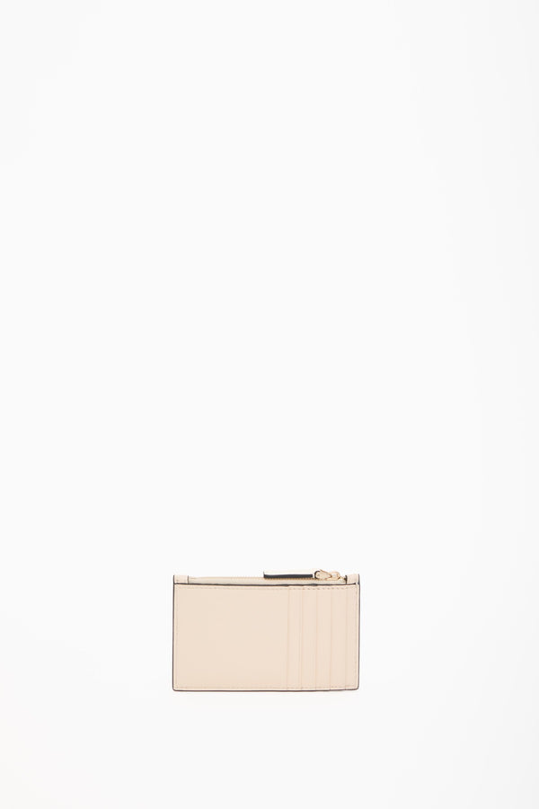 PORTACARTE CON ZIP VLOGO WALK IN VITELLO