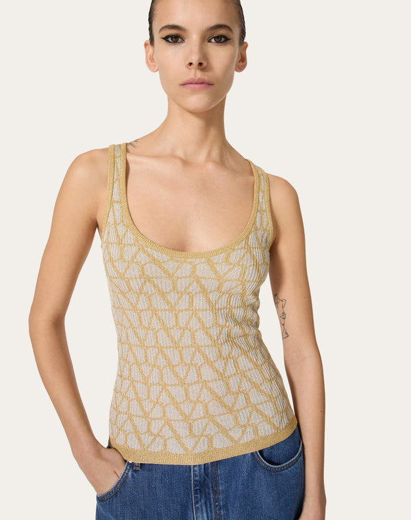 Top In Lurex E Jacquard Toile Iconographe 