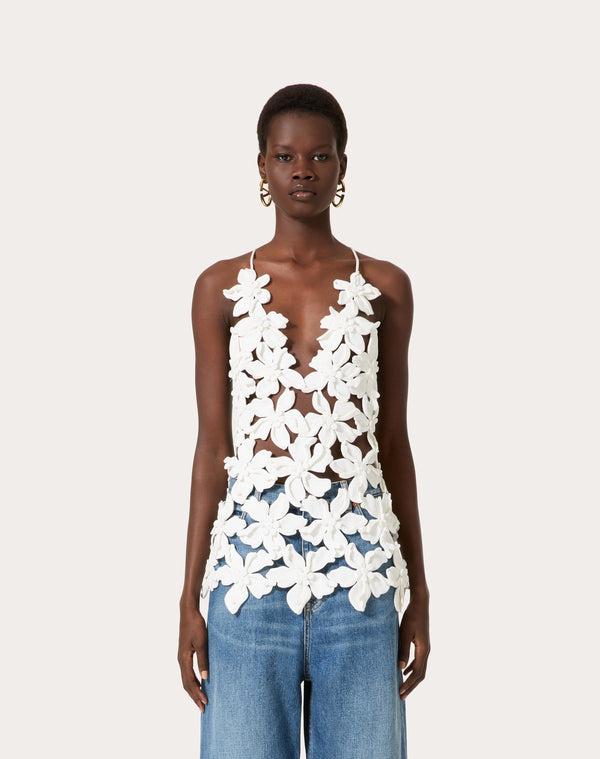 Top In Piquet Ricamato