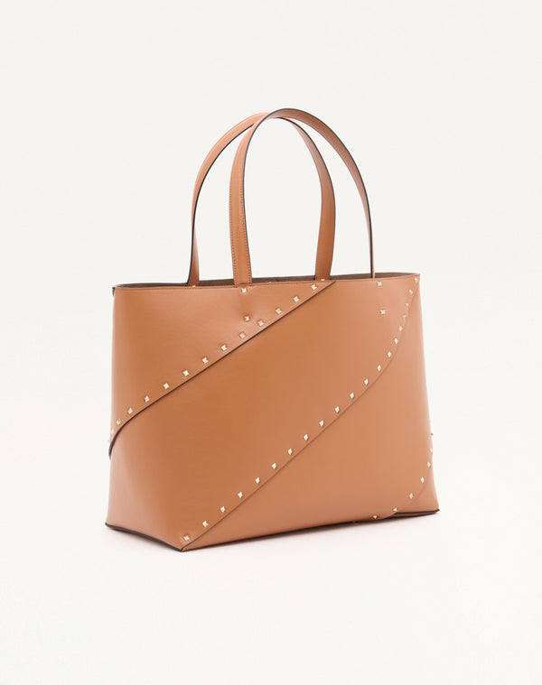 BORSA SHOPPING VALENTINO GARAVANI ROCKSTUD WISPY IN VITELLO 