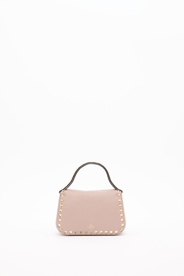 BORSA PICCOLA A MANO ROCKSTUD IN VITELLO GRANATO