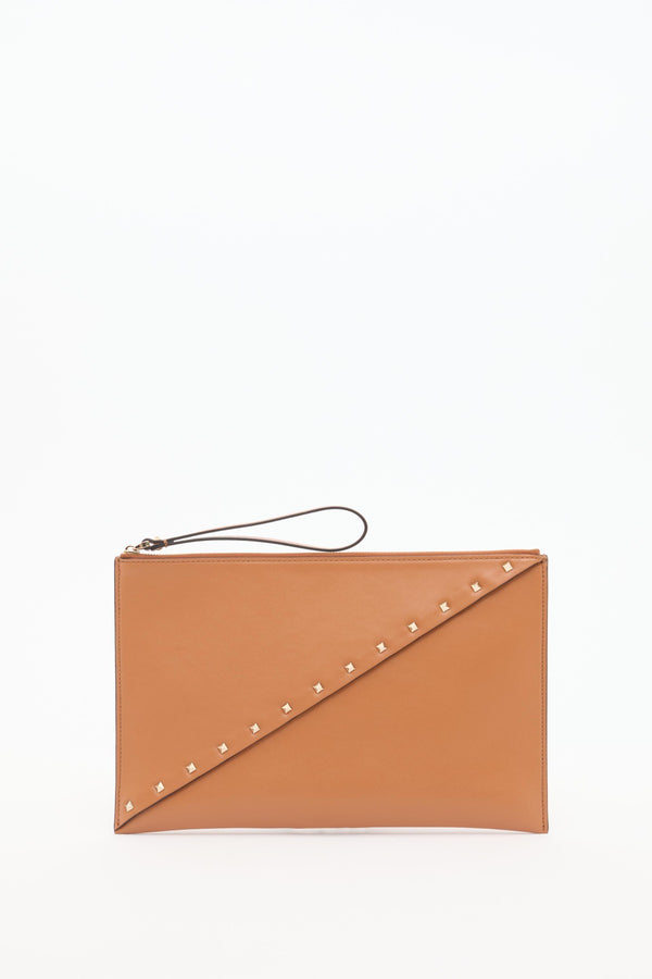 POUCH VALENTINO GARAVANI ROCKSTUD WISPY IN VITELLO