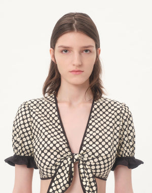 Top In Popeline Stampa Plus De Pois