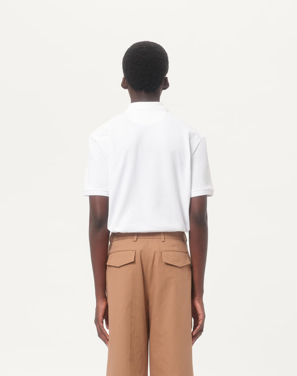 Polo In Piquet Di Cotone Con Patch Vlogo Signature