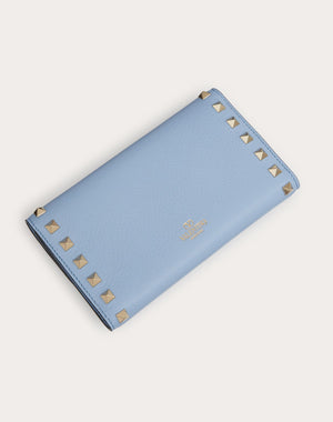 Portafoglio Rockstud In Vitello Granato