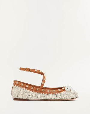 Ballerina Rockstud Con Ricamo Crochet