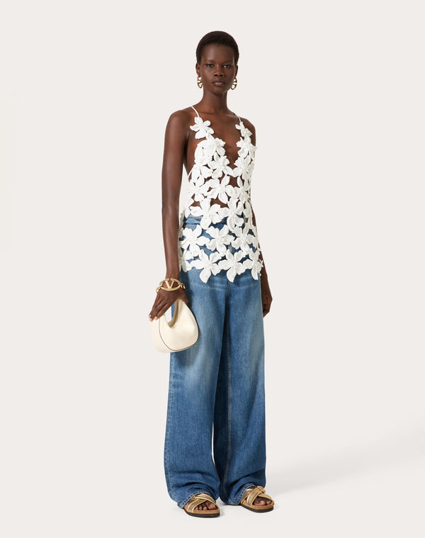 Pantaloni In Medium Blue Denim 