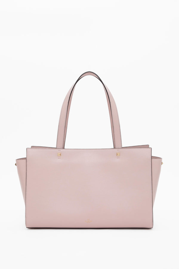 BORSA GRANDE ROCKSTUD FIERCE IN VITELLO GRANATO 