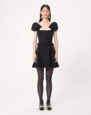 Abito Corto In Crepe Couture 