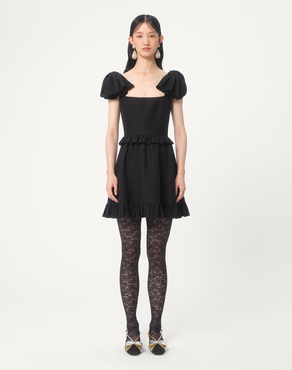 Abito Corto In Crepe Couture 