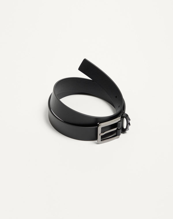 Cintura Rockstud In Vitello 30 Mm