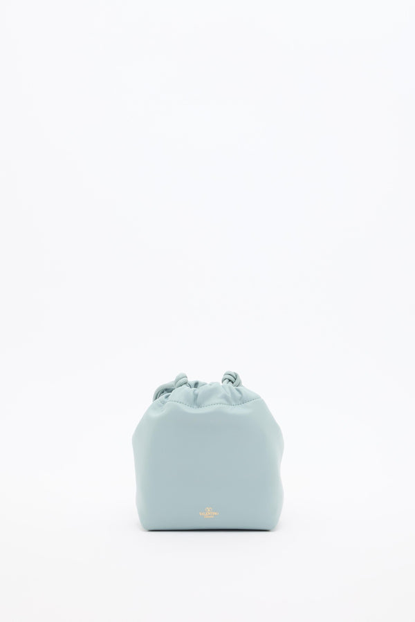 MINI BORSA A SACCHETTO VLOGO POUF IN NAPPA