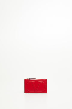 PORTACARTE CON ZIP VLOGO WALK IN VITELLO
