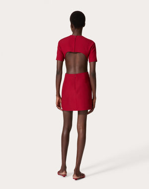 Abito Corto In Crepe Couture 