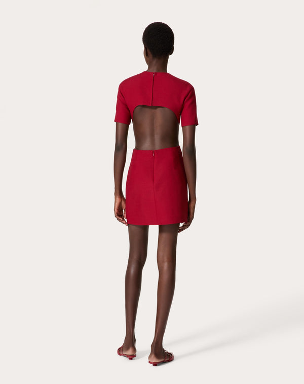 Abito Corto In Crepe Couture 