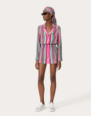 Tuta In Crepe De Chine Valentino Stripes 75 