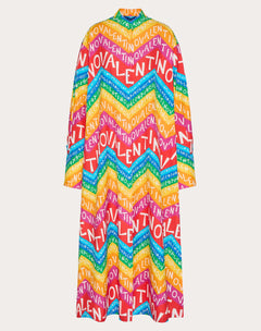 Abito Midi In Popeline Valentino Chevron24 
