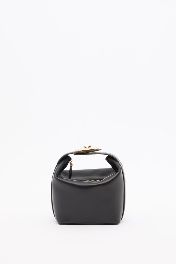 MINI BORSA A MANO VLOGO THE BOLD EDITION IN NAPPA