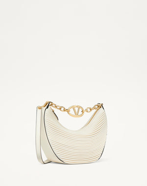 Hobo Piccola Vlogo Moon Bag In Nappa Lavorata Con Catena