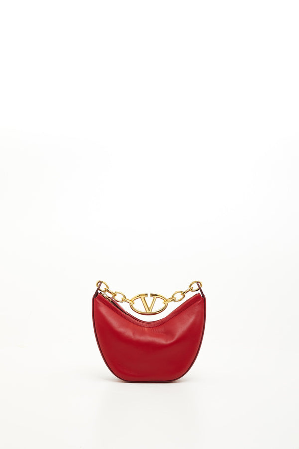 Mini Hobo Vlogo Moon Bag In Nappa Con Catena