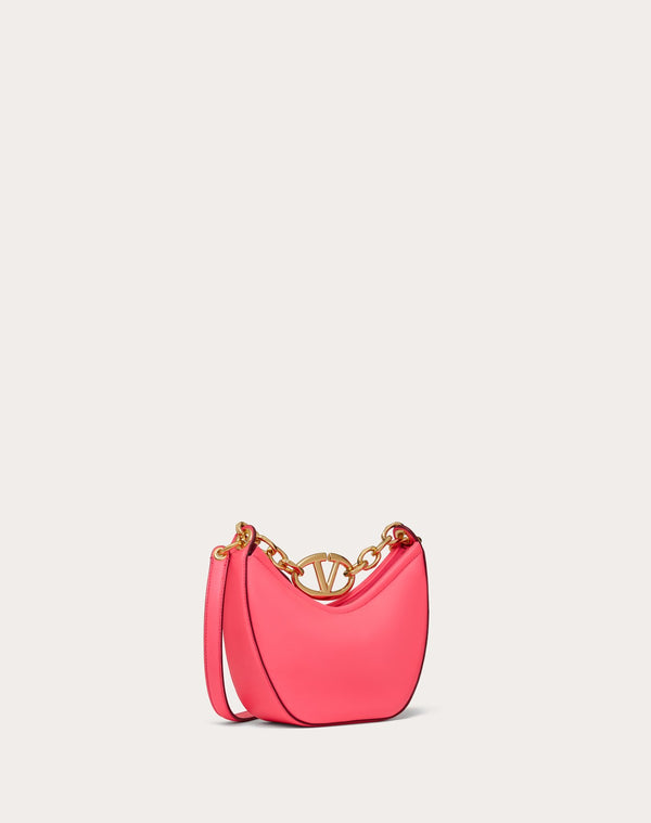 Mini Hobo Vlogo Moon Bag In Nappa Con Catena